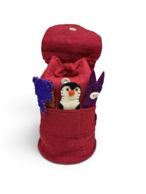Filz-Rucksack mit Finger-Puppen