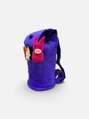 Filz-Rucksack mit Finger-Puppen