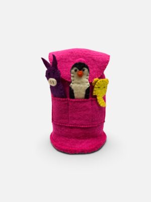 Filz-Rucksack mit Finger-Puppen