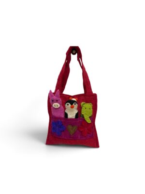 Filz-Handtasche mit Finger-Puppen