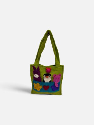Filz-Handtasche mit Finger-Puppen