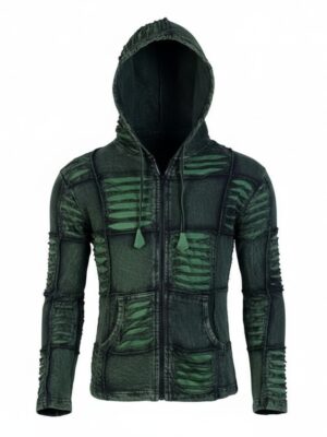 Damen-Patchworkjacke aus Baumwolle