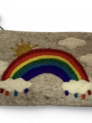 Filz-Utensilientasche Motiv "Regenbogen"