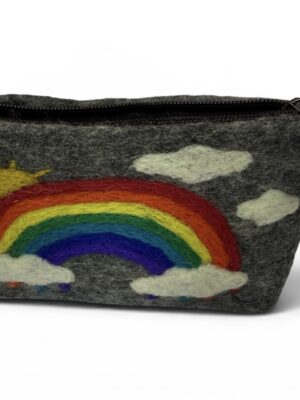 Filz-Utensilientasche Motiv "Regenbogen"